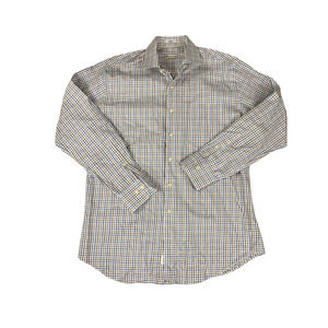 Peter Millar Shirt Mens Large Multicolor Checkered Long Sleeve Button Down